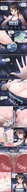 drawing giantess earth giga space comic color large_breasts long_hair destruction planet ochiko_terada cleavage brunette topless smiling story poke looking_down planet_destruction dialogue panels ydnkm breast_vore