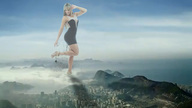 breasts giantess collage giga city mega long_hair destruction high_heels buildings walking looking_down clouds outdoors juliana_salimeni fog rio_de_janeiro