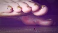 crush collage feet barefoot unaware shrunken_man imminent_crush loryelle