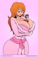 drawing cleavage huge_breasts smiling looking_down no_background between_breasts kernaalitanuli