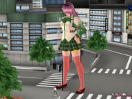 giantess mega purple_hair june_jules makro uniform digital_render