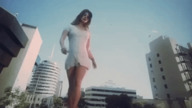 giantess city long_hair clothed brunette dress animation walking outdoors lana_del_rey