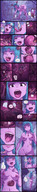 breasts drawing giantess karbo nude vore horns wings comic color blue_hair fairy licking_lips dialogue internal_view pink_skin