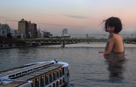 giantess collage city swimsuit clothed buildings smiling outdoors tattoo chainorchid