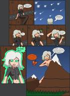 breasts drawing growth white_hair nude giga mega comic color large_breasts blue_eyes susan ginormica short_hair sitting mountains forest night towering monsters_vs_aliens catsuit road trees belt ripped_clothing jumpsuit dialogue stars covering_breasts glowing glowing_eyes looking_at_tiny cliff_side convenient_censorship outgrowing_clothes susan_murphy dreamworks nightcore100 bare_midriff meteor insectosaurus