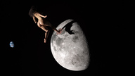 breasts giantess collage nude earth giga space butt planet brunette moon digital_render cosmic_giantess lfcfan