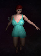 giantess earth giga space large_breasts planet red_hair short_hair digital_render cosmic_giantess chemist90
