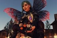 gentle giantess wings handheld fairy looking_at_viewer digital_render madamemaeve
