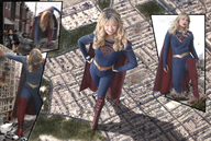 giantess collage city mega blonde comic destruction clothed gloves boots supergirl walking cape dc_comics cutaway melissa_benoist
