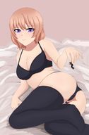 drawing long_hair brunette underwear socks lying_down shrunken_men looking_down khalcifieron