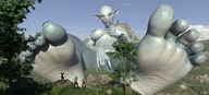 nipples giantess nude pussy feet furry masturbation cat alien large_breasts fantasy toes barefoot soles elf lying_down mountains forest cat_girl mature squeezing pointed_ears digital_render evil-sprite grey_skin bald cupping_breasts