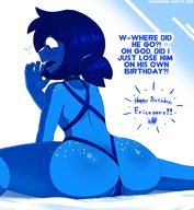 butt_crush blue_hair sitting blue_skin unaware pinned steven_universe nice_lapis freckles_lapis lewdssonk