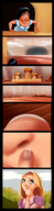 breasts drawing micro blonde comic black_hair color long_hair multiple_sizes unaware nose dark_skin jasmine aladdin disney earrings tangled hairband fingernail palace on_finger rapunzel kisparlius