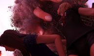 growth giantess city mega vixen destruction low_angle smoke outdoors fox_girl running_away debris redfiredog digital_render
