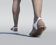 feet toes soles insole in_shoe shrunken_men sandals animation walking under_foot see_through no_background digital_render amgipi