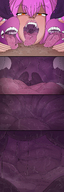 drawing vore color long_hair tongue saliva anime sequence pink_hair open_mouth inside_mouth dark_skin swallowed inside_stomach monster_girl point_of_view looking_at_viewer dragon_girl panels vaderaz internal_view slimy monster_girl_encyclopedia jabberwock