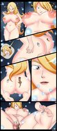 drawing giantess pokemon nude blonde space color long_hair huge_breasts multiple_sizes sitting giantesses between_toes stuck_to_butt cosmic_giantess on_breasts cynthia_(pokemon) dakunart