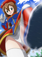 drawing giantess panties upskirt color clothed megaman thedaibijin iris