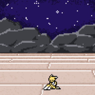 drawing nude feet furry cat anthro color digimon crossover toes barefoot soles foot_crush animation walking shrunken_man under_foot toe_ring aladdin renamon pixel_art mirage evil-sprite