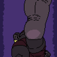 drawing feet furry anthro color toes barefoot soles demon low_angle bbw underboob foot_crush animation shrunken_man under_foot running_away pixel_art evil-sprite