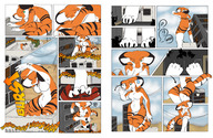 drawing growth gentle giantess furry anthro tiger comic color large_breasts destruction barefoot green_eyes outgrowing_building sitting snake looking_down tigress thighs outdoors careful waving accidental commission vehicle_crush panels damage sitting_on_building scalie cramped sound_effects bare_legs outgrowing_room accidental_destruction sweat_drop bare_midriff armageddon_the_dutchie ida redbandjackalope