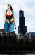 giantess city cowgirl walking milf strutting