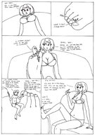 drawing panties comic monochrome barefoot bra shrinking red_eyes shrunken_man between_toes looking_at_tiny candyrocks_gts