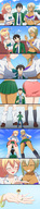 drawing micro blonde comic color handheld shrinking shrunken_man teasing laughing panels thedaibijin between_breasts hajimete_no_gal