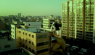 bikini giantess collage city black_hair long_hair buildings asian looking_down outdoors mrscaryface2
