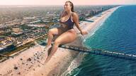 collage beach cleavage sitting bbw outdoors crowds tekitocreations