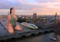collage city swimsuit cleavage buildings wet bbw outdoors tekitocreations