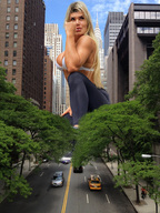 giantess crush collage blonde street wonderslug kneeling muscles trees new_york_city vehicle_crush patricia_parada