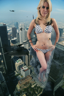 bikini breasts giantess collage feet city mega blonde destruction barefoot helicopter los_angeles looking_at_viewer hands_on_hips giantess-fx