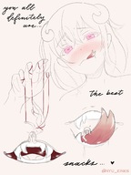drawing vore tongue licking crying bondage fangs shrunken_woman dangle bdsm shibari nyu_kinks