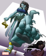 drawing giantess cat black_hair color large_breasts long_hair barefoot mouse foot_crush shrunken_woman looking_down point_of_view raised_foot spokle cutaway