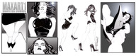 drawing comic monochrome high_heels foot_crush shrunken_man maxart1