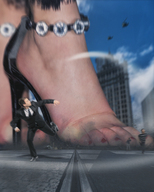 giantess collage feet high_heels foot_crush vehicle_crush running_away jennifer_lawrence giantess-fx