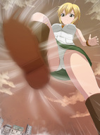drawing giantess mega upskirt blonde color skirt town imminent_crush thedaibijin silent_hill heather_mason