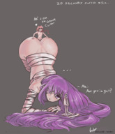drawing giantess nude color long_hair butt sex purple_hair purple_eyes shrunken_man dialogue no_background fate/grand_order astolfo bluecbf