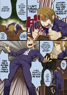 drawing comic color clothed mini_giantess maid_uniform intimidation servant uru bullying