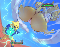 drawing pokemon nude pussy furry anthro color butt butt_crush smiling fighting shrunken_man looking_down asshole falling outdoors looking_back thefuckingdevil sharp_teeth imminent_crush looking_at_tiny joltik sandslash