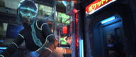 giantess vore city clothed buildings glasses blue_hair asian lying_down short_hair inside_mouth outdoors looking_at_viewer bangs struggling digital_render skintight_clothing bare_midriff j3dgts