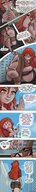 drawing gentle giantess panties feet blushing city comic color handheld barefoot red_hair orange_eyes artclonov
