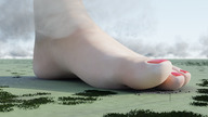 giantess feet giga city barefoot red_nails digital_render elegts