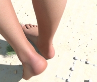 barefoot walking outdoors digital_render velocityvektor