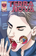 drawing giantess micro vore comic color teeth saliva lips unaware nose vorefan proky terra_nova speck