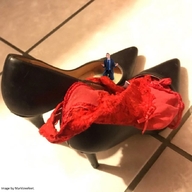 collage high_heels in_shoe lingerie shrunken_man marklovefeet