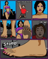drawing giantess feet comic color barefoot anime story shrunken_men foot_crush dragonesslife