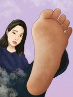 drawing feet color barefoot brunette point_of_view looking_at_viewer no_background navomus1