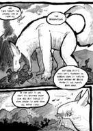 drawing gentle vore furry anthro comic monochrome clothed story eating outdoors tinies science_fiction sound_effects narration jaggedjagd plot_intensive berg kiwa giant_things_and_tiny_things